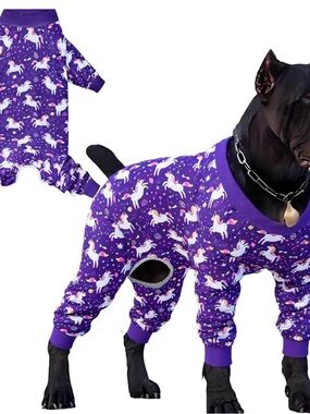 Purple Unicorn Print Dog Pajamas - Brand: